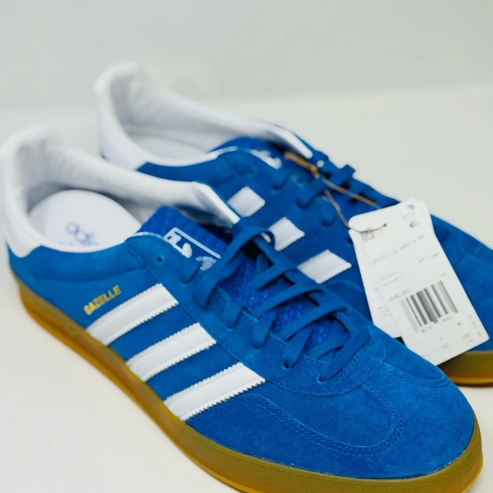 Adidas Gazelle Suede Men’s Size 11.5 Blue Bird Gum NEW IN BOX AUTHENTIC